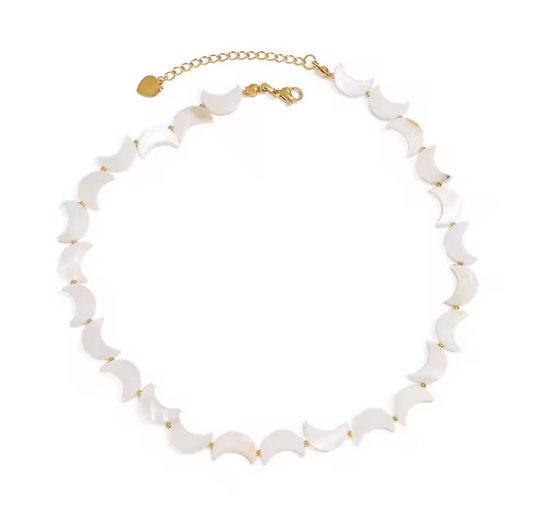 Mother of Pearl Moon Necklace