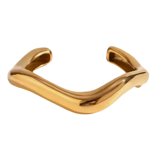 Abstract Gold Cuff