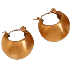 Brushed Brass Hoops