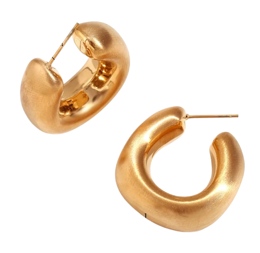 Brass Brushed Abstract Earrings