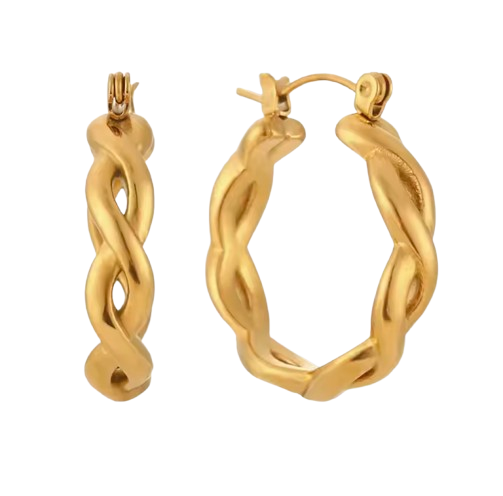 Rope Gold Hoops