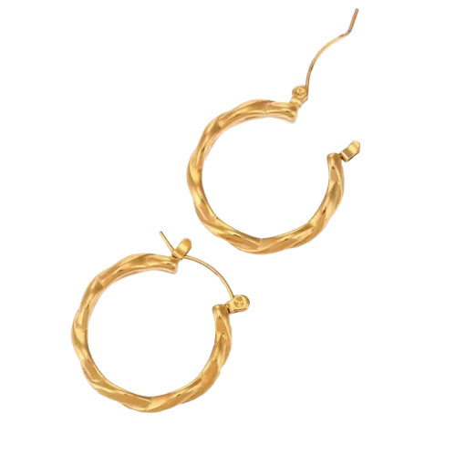 Rope Gold Hoops