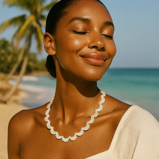 Mother of Pearl Moon Necklace