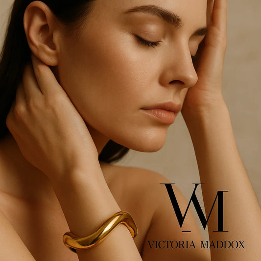 Abstract Gold Cuff